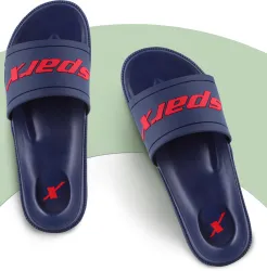 Sparx Men Slides (Navy, Red , 7)
