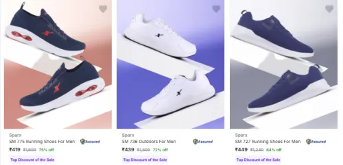 Image of Sparx Men’s Sports Shoes at minimum 60% Discount