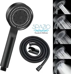 Spazio HS-2 High Pressure Hand Shower Set (Black)