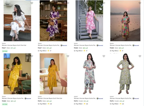 Image of Spear Women's Ethnic Sets upto 81% Discount | Starting at ₹327