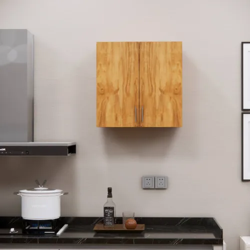 Image of SPECIALITY PANELS 2 Doors Modular Wall Cabinet with Termites Resistance, French cleat Engineered Wood Kitchen Cabinet (F