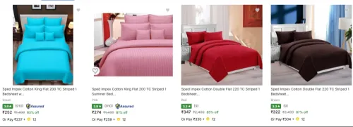 Image of Sped Impex Bedsheets upto 87% Discount