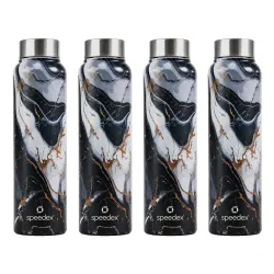 Speedex Stainless Steel Printed Water Bottle 1 Ltr 1000 ml (Set of 4)