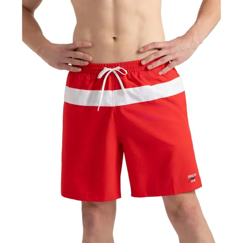 Image of Speedo Men's 4 Way Comfort Stretch Volley Watershorts with Side Pockets | 100% Recycled Polyester | Water Repellent | Ch