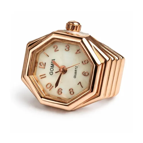 Image of Spiffy Rose Gold Ring Watch for Man Ring Watch for Woman, Fashion Watch Ring