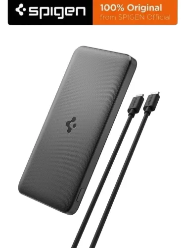 Image of Spigen 10000 mAh 22.5 W Power Bank (Black, Lithium Polymer, Fast Charging for Mobile)