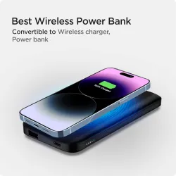 Spigen 2 in1 10000 mAh Wireless Charging Power Bank with USB-A |