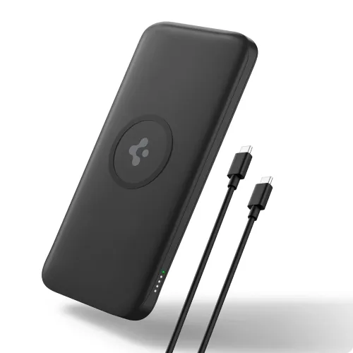 Image of Spigen 2 in1 10000 mAh Wireless Charging Power Bank with USB-A | USB-C 20W Fast Charging, Included Type-C to C Cable, Li