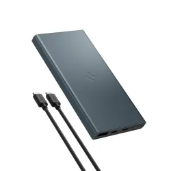Spigen ArcPack 10000mAh Power Bank, PD3.0, Fast Charging, 22.5W Max Output, 2 Type-C Ports, 1 USB-A Port - (Aluminum, Na