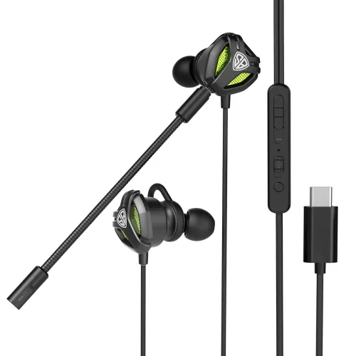Image of SpinBot BattleBudz C10 Wired in Ear Type-C Gaming Earphones with Detachable Boom Mic | 10mm Drivers | Dedicated Mic Mute