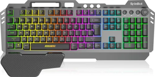 Image of SpinBot Rage K20 Gaming Keyboard (LED Backlit, Metal Body)