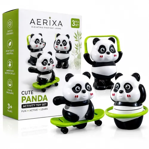 Image of Spinning Panda Tumbler Balance Activity Toy for Toddlers