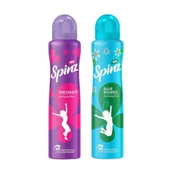 SpinZ Enchante & Blue Bounce Perfumed Deo (200ml x2)