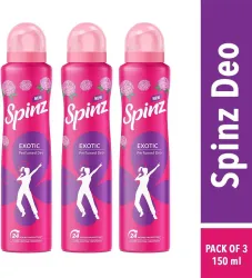 Spinz Exotic Perfumed Deo Pack 3 150ml