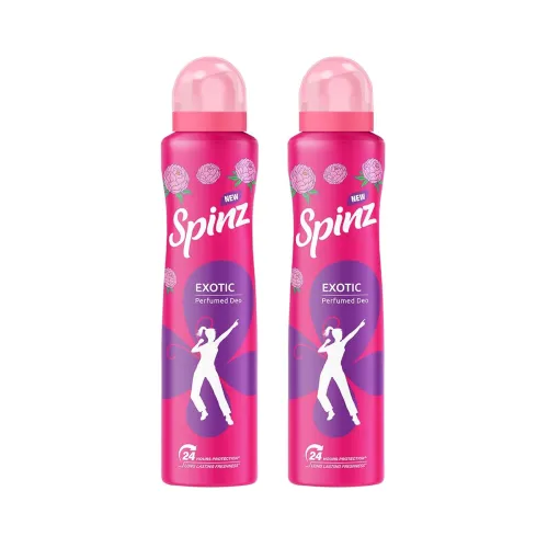 Image of Spinz Exotic Perfumed Deo for Women | Bulgarian Rose Fragrance | Long Lasting Freshness, 24 Hours Protection from Odour 