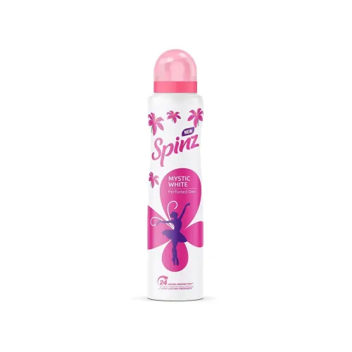 Image of SpinZ Mystic White Perfumed Deo For Women, With Fresh Lily Aerosol Fragrance For Long Lasting Freshness And 24 Hours Pro