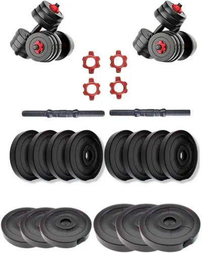 Image of Spirax 20kg PVC Dumbbell KIT with 3kg x 4, 2kg x 4 Plates