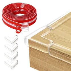 Spiten 3-Meter Silicone Baby Edge Protector Strip with 4 Corners