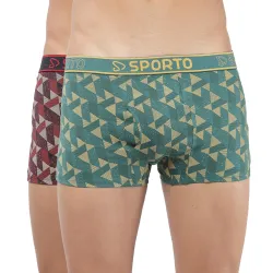 sporto Cotton Printed Trunks for Mens Combo Pack of 2 