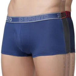 sporto Men’s Cotton Square Trunks – Combo Pack