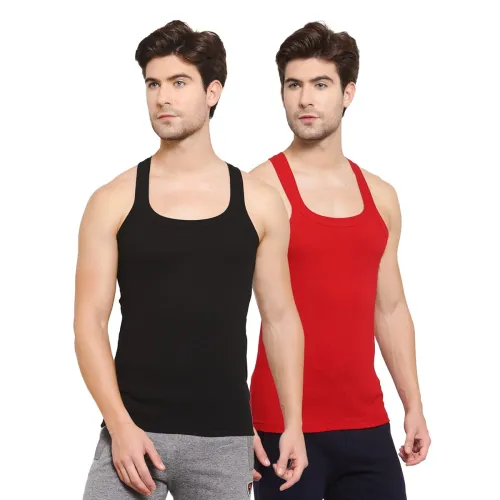 Image of sporto Men's Round Neck Solid Vest