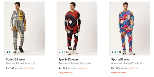 Image of Sports52 Wear Tracksuits from ₹399