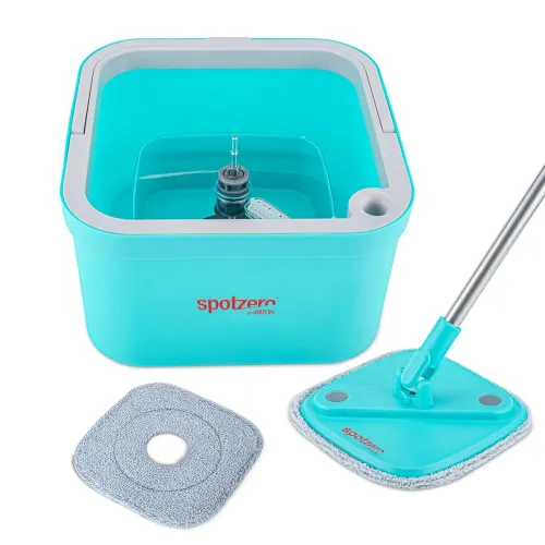 Image of Spotzero Milton Flat Mop Bucket Set with 2 Pads