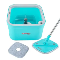 Spotzero Milton Flat Mop Bucket Set with 2 Pads