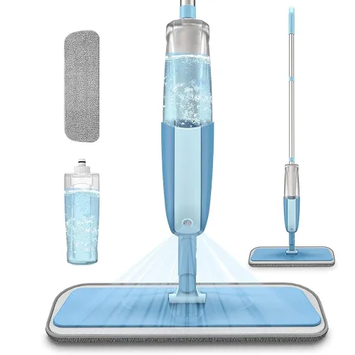 Image of Spray Mop Refillable Water Tank 360° Rotating Microfiber Pad