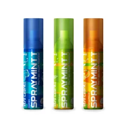 Spraymintt Mouth Freshener | Mukhwas | Breath Freshener | Oral Hygiene | 175+ sprays of instant long lasting with Zero Calories Freshness | Icymint flavour + Saunfshiver flavour + Orangewave flavour | 15g - Combo of 3