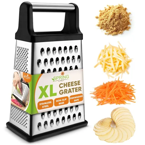 Image of Spring Chef 4 Sides Stainless Steel Grater Box, X-Large