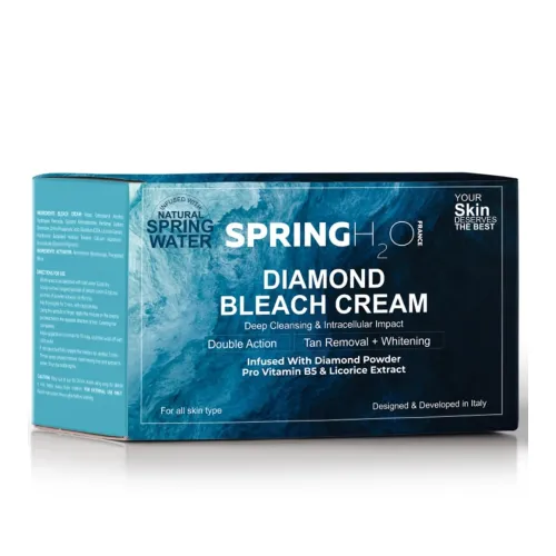 Image of SPRING H2O Diamond Bleach Cream with Pro Vitamin B5, Deep Cleansing, 300g