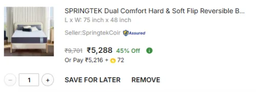 Image of Springtek Dual Comfort Reversible Foam Mattress
