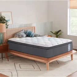 Springtek Eurotop Hybrid Latex Queen Size Mattress 78x60 Inch