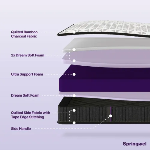 Image of Springwel Dualis 2-in-1 Reversible 6 Inch Bed Mattress