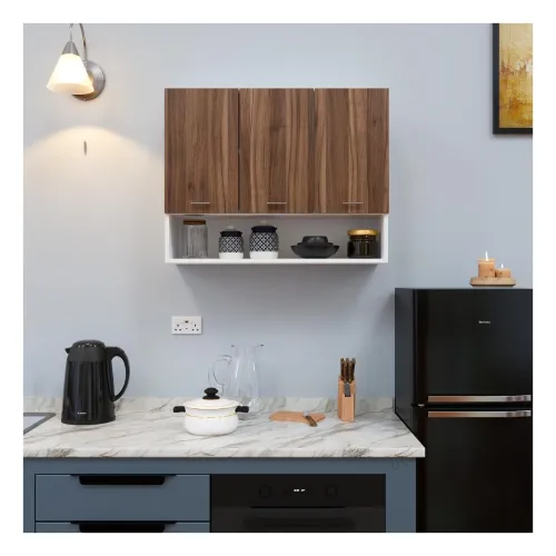 Image of Spyder Craft 3-Door Wall Cabinet (White Noce Lyon)