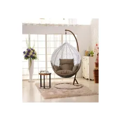 Spyder Craft Single Seater Hammock Swing Chair with Stand and Cushion for Patio Balcony Garden Terrace Living Room Relax