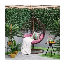 Spyder Craft Single Seater Hammock Swing Chair with Stand and Cushion for Patio Balcony