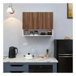 Spyder Craft 3-Door Wall Cabinet | Matte Finish | White Noce Lyon