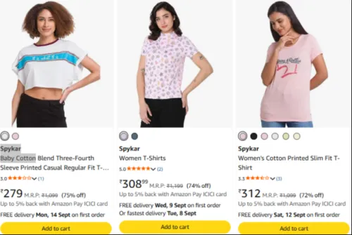 Image of Spykar Baby Cotton Women's 72% Discount