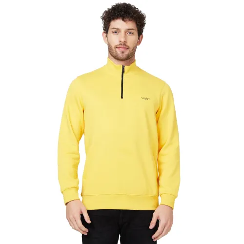Image of Spykar Blended High Neck Full Sleeve Sweatshirt
