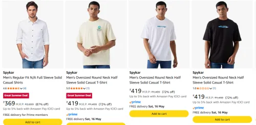 Image of Spykar Clothing Upto 87% Discount