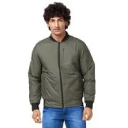 Spykar Mens Military Green Reversible Casual Jacket