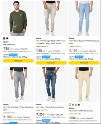 Spykar Men's Clothing at minimum 78% Discount