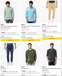 Spykar mens Clothing up to 75% Discount