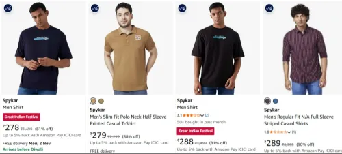 Image of Spykar Men's Clothing up to 90% Discount