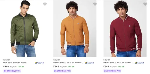 Image of Spykar Men's Jackets upto 73% Discount