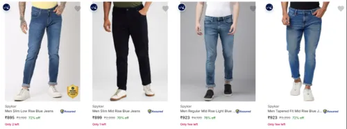 Image of Spykar Men's Jeans at minimum 70% Discount