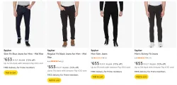 Spykar Mens Jeans at minimum 72% Discount