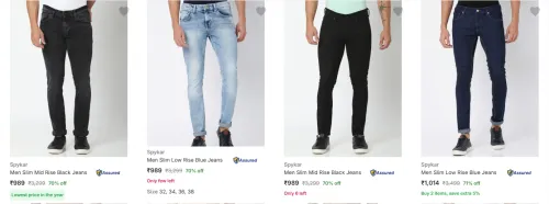 Image of Spykar Men's Jeans upto 71% Discount